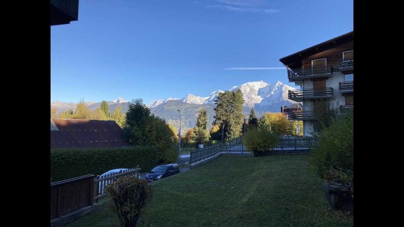 La Marmotte: Vue Mont Blanc, Terrasse, Parking Lejlighed Combloux Eksteriør billede