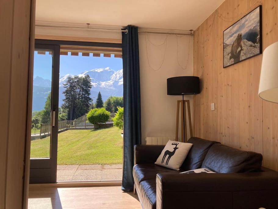 La Marmotte: Vue Mont Blanc, Terrasse, Parking Lejlighed Combloux Eksteriør billede