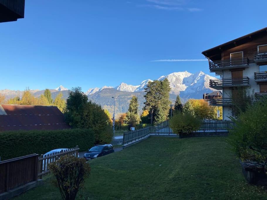 La Marmotte: Vue Mont Blanc, Terrasse, Parking Lejlighed Combloux Eksteriør billede