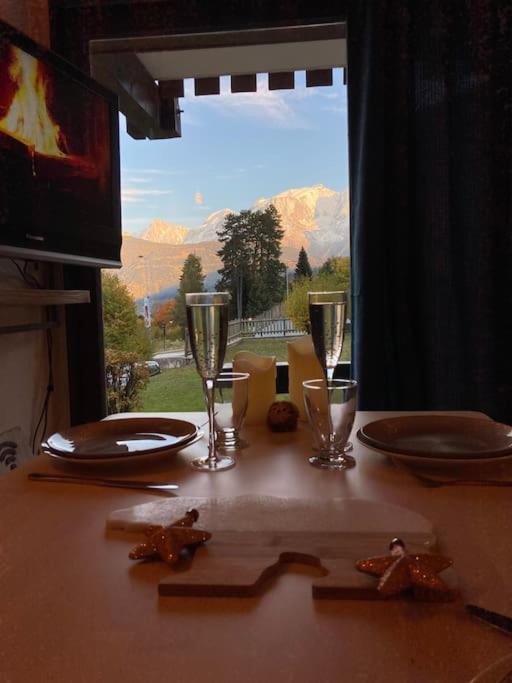 La Marmotte: Vue Mont Blanc, Terrasse, Parking Lejlighed Combloux Eksteriør billede