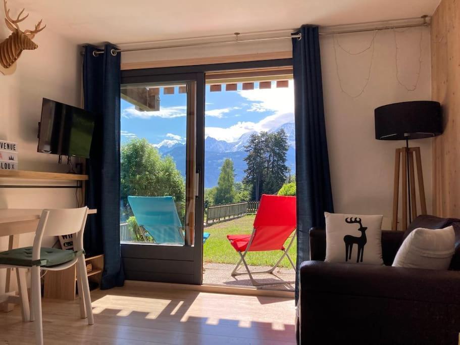 La Marmotte: Vue Mont Blanc, Terrasse, Parking Lejlighed Combloux Eksteriør billede